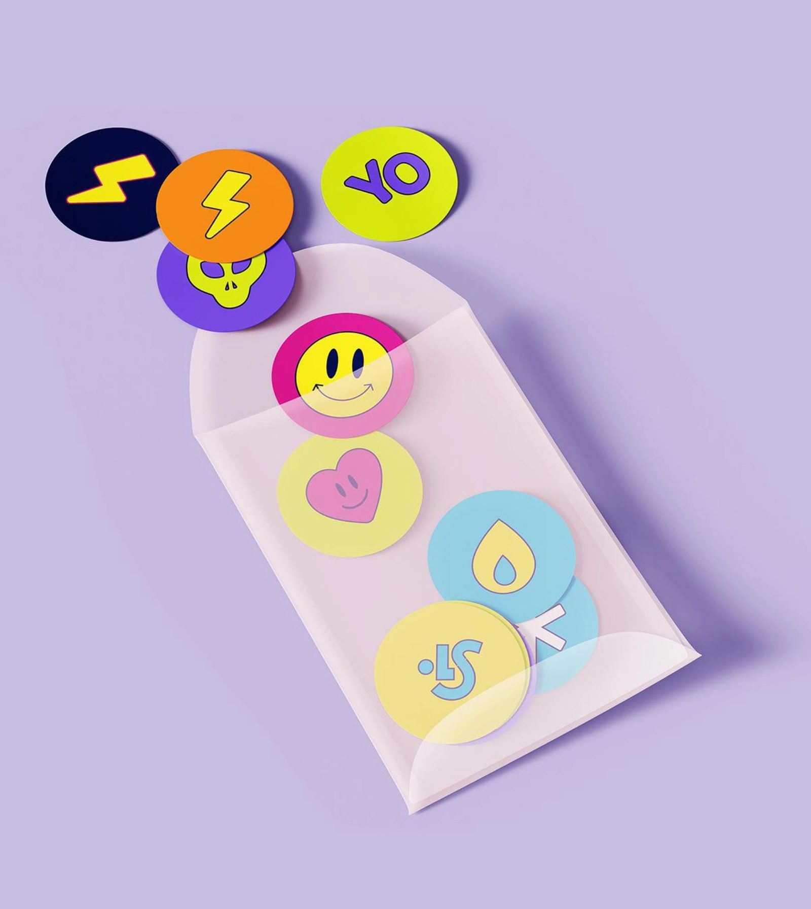Colourful sticker pack with the Spacebar logo, a brand illustration by Spacebar Digital Production